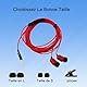KautFair kabelgebundene In-Ear-Kopfhörer, kabelgebunden, Stereo-Geräuschunterdrückung, 3,5 mm In-Ear-Kopfhörer, kompatibel mit den meisten 3,5-mm-Geräten (rot)