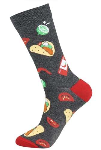 xiaomaizi Men's Funny And Cool Novelty Patterned Crew Dress Scoks for Men Cozy Pack Size 9-124