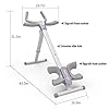 leikefitness Height Adjustable Ab Trainer Abdominal Whole Body Workout Machine Waist Cruncher Core Toner Leg Thighs Buttocks Shaper with LCD Monitor AB9380 (White)