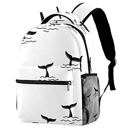 Sac à dos de voyage Moon Star motif baleine multicolore pour hommes et femmes