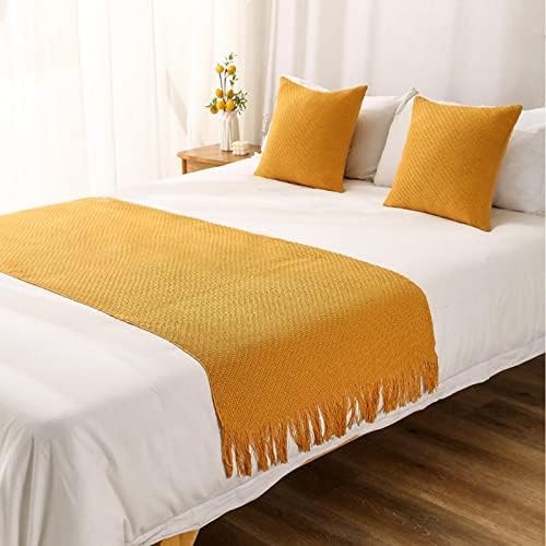 MILWPC Hotel Bed Runner Bed Scarf King Bed Runners Scarves Light Luxury Bedding Bed Foot Decoration Bedroom Hotel Decoration for Queen Size Bed King Size Bed,C-45X210cm(1.5mbed)