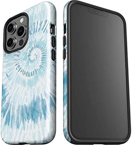 Skinit Impact Phone Case Compatible with iPhone 13 Pro - Blue and White Tie Dye Design
