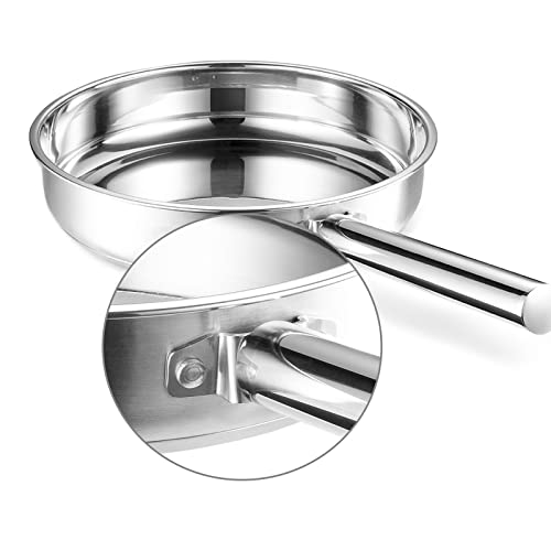 Geertop Stainless Steel Skillet 10 Inches Portable Outdoor Cookware Frying Pan With Removable Handle For Camping Hiking Picnic Cooking #TOP4