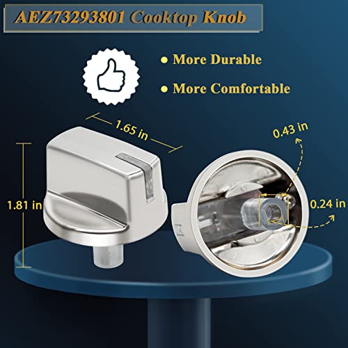 5 Pack Aez73293801 Cooktop Knobs Gas Stove Knobs Replacements Compatibles With Lg Stove/Range Knobs Assembly, Control Knobs Replace 2025031, Ap5594929, Ah3639420, Ea3639420, Ps3639420, Ebz60710601 #TOP1