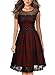 MissMay Women's Vintage Cocktail Party Embroidered Lined Polka Dots Swing Dress