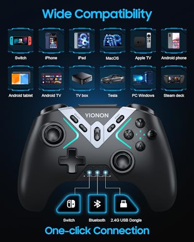 Yionon Bluetooth Controller For Windows Pc/Iphone/Android/Switch/Steam Deck/Tv thumb #1