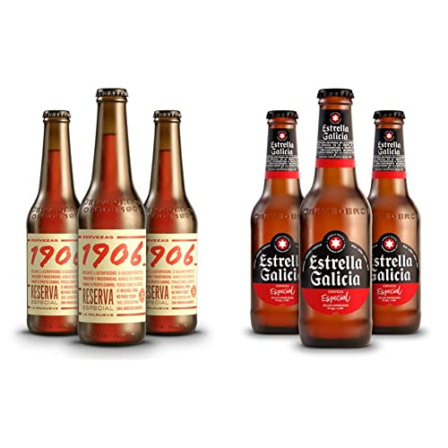 1906 Reserva Especial Cerveza, 24 x 330ml + Estrella Galicia Especial Cerveza 4 packs x 6...