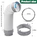 TL1854 Abluftschlauch Plus TL2667 Schlauchanschluss, Abluftschlauch für tragbare Klimaanlage Kit für De'Longhi Klimaanlagenschlauch, Durchmesser 12,7 cm, Länge 111,8 cm