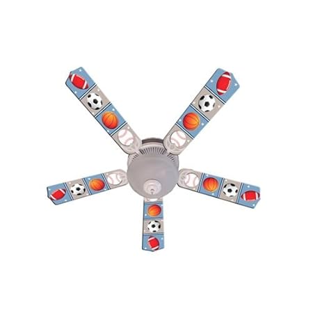 Ceiling Fan Designers Ceiling Fan, Kids Play Ball, 52