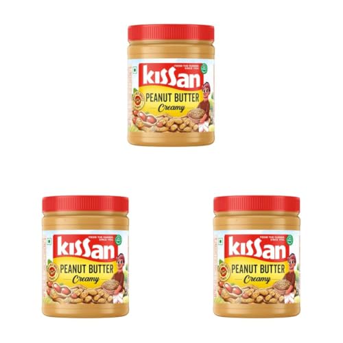 Image of Kissan Creamy Peanut Butter | High Protein | With Perfectly Roasted Peanuts | Naturally Gluten Free|| 920 g (Pack of 3)