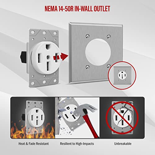 image for ENERLITES 50 Amp Range Receptacle Outlet for RV and Electric Vehicles,