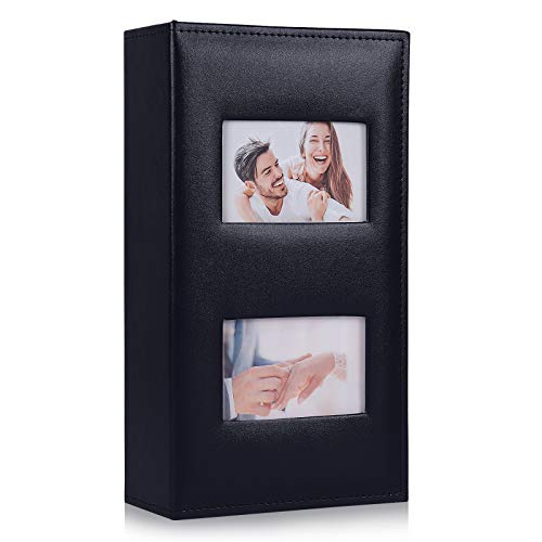 RECUTMS Photo Albums 4x6 Hold 300 Pockets Black 300 Picture Photo Album Leather Cover Share 4x6 Small Photo Albums Wedding Anniversary Photo Album Book Photo Album for 4x6 Photos(Blue)