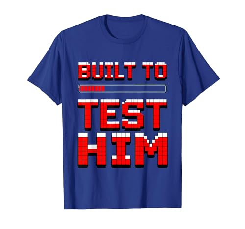 Built to Test Him My Husband's Last Nerve Design T-Shirt, Men, Royal Blue, Small