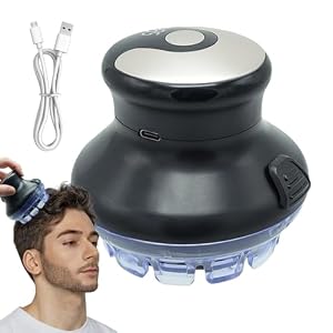 Tondeuse à cheveux circulaire sans fil, tondeuses à cheveux rotatives - Tondeuse électrique personnelle sans fil - Kit de toilettage étanche et rechargeable par USB pour homme, rasoir de coupe avec af