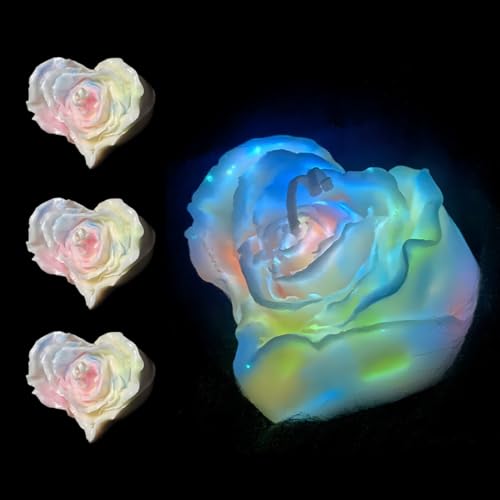 Glow in The Dark Candles for Wax Play & Massage - Low Temp Body Safe, Romantic Adult Candles (3, Heart)