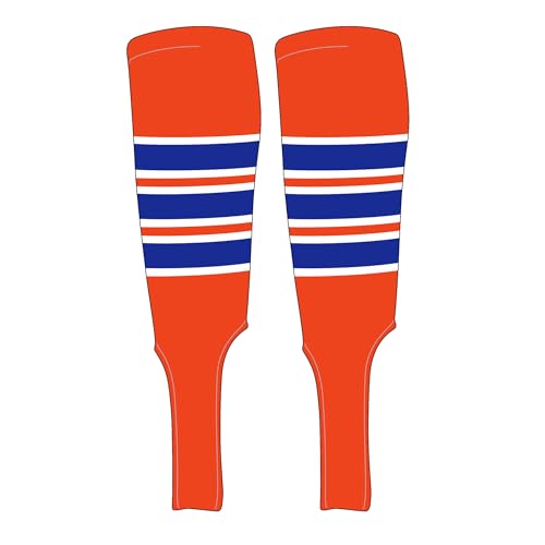 Traditional Baseball Stirrups Pattern C-7 Orange, White, Royal