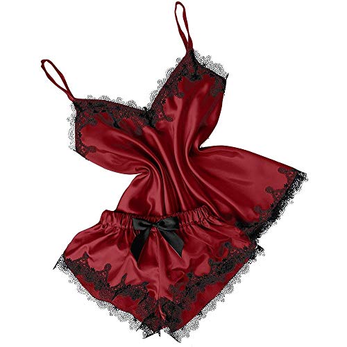 Tempting lace v-neck camisole shorts pour rompre la routine