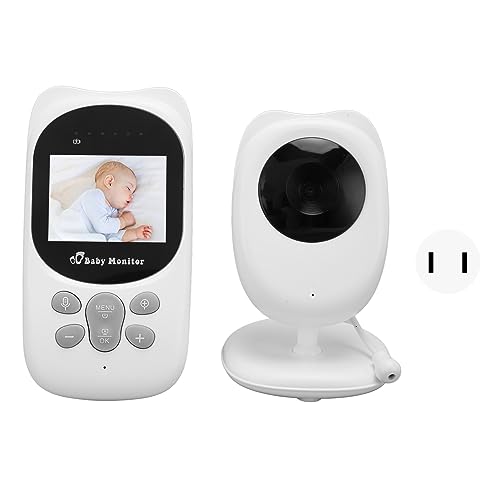 Monitor de vídeo para bebês com tela de 4,3 polegadas, conversa bidirecional, visão noturna automática, sensor de temperatura ambiente, canções de ninar, LEDs de alerta sonoro,