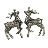 Photo Gallery mothnur 2 pezzi cervo in ottone massiccio decorazione da scrivania per statuina e stabile facile da pulire e portatile Photo Gallery mothnur 2 pezzi cervo in ottone massiccio decorazione da scrivania per statuina e stabile facile da pulire e portatile