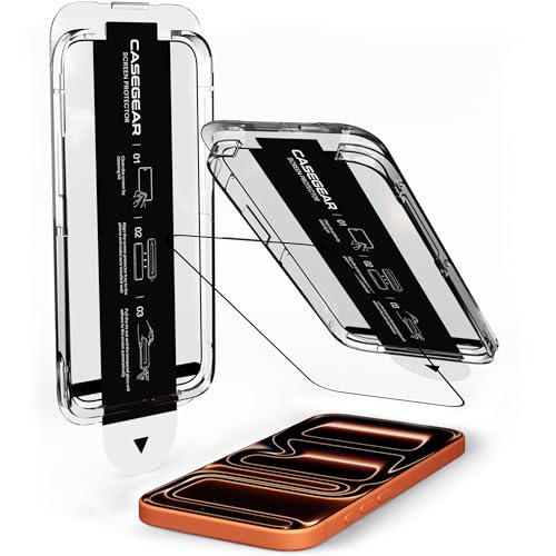 Image of CASEGEAR Impact Pro Screen Protector Compatible With iPhone 17 Pro | Unbreakable Protection | Complete Coverage Tempered Glass | Easy Installation Kit