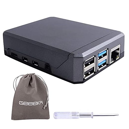 GeeekPi Argon Neo Aluminium Boîtier avec Refroidissement Passif, Raspberry Pi 4 Boîtier avec Dissipateurs Thermiques, Raspberry Pi 4 Métallique Boîtier avec Dissipation Thermique pour Raspberry Pi 4B