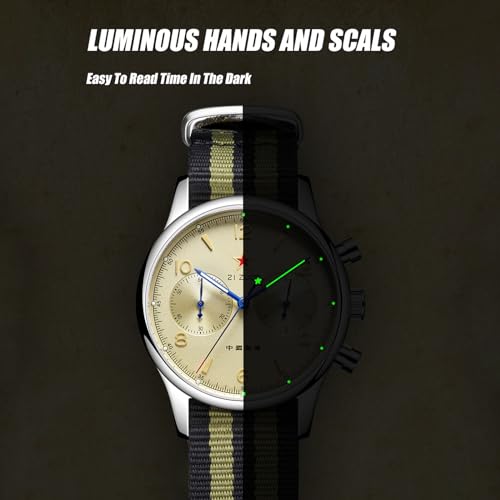 Image of HEMUDU Seagull 1963 ST19 Movement 40mm 38mm Mechanical Chronograph Sapphire Movement Swan Neck Men Watch