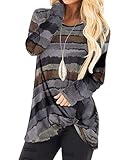 Stil: Shirts Damen von YOINS. Classische Sweatshirts mit Lange Ärmel in Asymmetrisches Design.