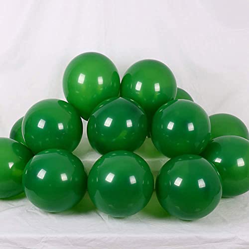 Lot de 100 Ballons en Latex Vert Foncé 5 Pouces Petit Ballons Baudruche Qualité Supérieure Adaptés aux Fêtes d'anniversaire, Festivals, Carnaval et Mariages
