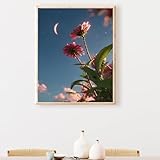 Pintar por Numeros Adultos, DIY Painting by Numbers Kits, Flores Flor Cuadros para Pintar por Numeros Pinturas Acrilicos, con Pinceles, Decoración para el Hogar Regalo 50 x 70 cm PjY3273 8-9