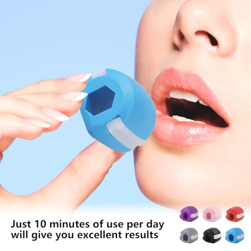 Kiefer Trainer,6 Stück Jawline Trainer,Jawline,Kiefertrainer, Kieferretter,Jaw Trainer,Doppelkinn Trainer Ball, Jawline Face Exercise Ball,Effektiver Doppelkinn-Entferner,Für Frauen Und Männer