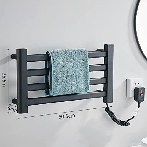 Electric Towel Rail Heater Electric Towel Rack,Towel Warmer Wall Mounted Stainless Steel Hot Towel Warmer for Bathroom Portable Aluminium Electric Towel Rail Warmer with 4 and 7 He