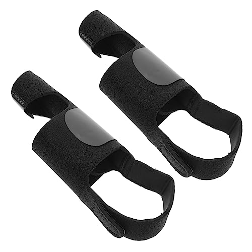 SAFIGLE 1 Pair Reversal Device Separators Guards Thumb Bunion Brace Stabilizer Splint Spreaders Braces Spacers Adjustable Brace Black Aluminum Alloy