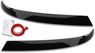 RDX Racedesign Headlight Covers Compatible with Volkswagen Transporter T6.1 2021- (ABS Glossy Black)