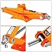 PM PERFORMOTOR 2 Tons(4,409 lbs) Scissor Lift Jack with Labor-Saving Ratchet Wrench for Most Cars,3.85'' - 17.4'' Lifting Range, Orange,PM-TOL-SJ20-OG