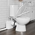 Simple Project 600w Upflush Toilet For Basement, Macerating Toilet Upflush System Kit - Included Silent & Powerful Basement Toilet Pump System With 4 Water Inltes For Upflow Toilet, Shower, Sink