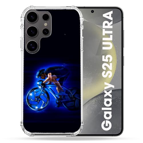 Coque Samsung S25 Ultra protège téléphone cyclisme sport bleu