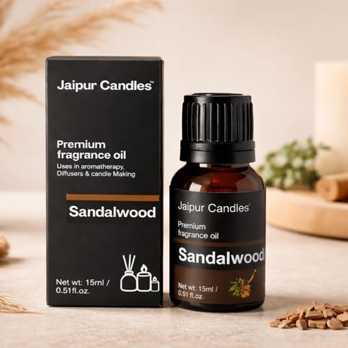 Image of Fragrance Oil | 15 ml | Aroma Oil for Home Fragrance | Best for Aromatherapy | Use in Diffusers, Candles, Air Fresheners (15ML, Sandalwood)