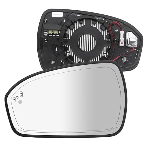JINCHEN Driver Side Mirror Glass for Ford Fusion 2013-2020 Heated with Blind Spot Detection DS7Z17K707H DS7Z17K707A