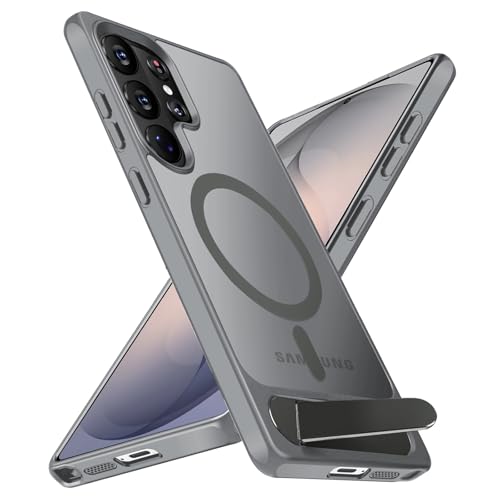 Coque Samsung S26 Ultra MagSafe idéale pour visioconférences et trajets en voiture gris