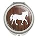 GRAPHICS & MORE Horse Silhouette Cowboy Western Compact Travel Purse Handbag Makeup Mirror
