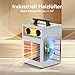 DAHTEC Elektroheizer Heizlüfter Bauheizer 2000 Watt Elektro Heizstrahler Bautrockner mit Thermostat Elektrisch Heizgerät mit 3 Heizstufen Heizgebläse für Garage, Baustelle