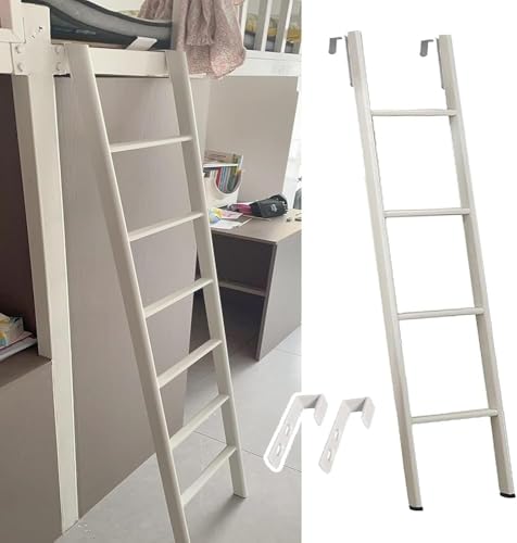 Escalera de metal para camas elevadas, ideal para optimizar espacio en dormitorios juveniles