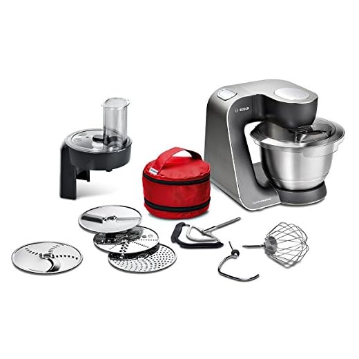 Bosch mum59 N26de Robot de cocina Home Professional, cuenco para mezclar, 3d para mezclar Sistema, 7 niveles de intensidad, 1000 W, Mystic Negro/Acero inoxidable cepillado)