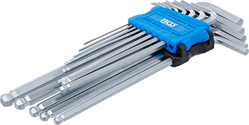 BGS Technic 9799 Allen Wrench Set Extra Long Hexagon Socket with Ball Head 1.27-10 mm 13 Pieces
