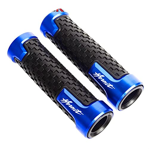 For Honda Hornet 600 250 900 Hornet CB600F CB400 CB599 CB600 7/8"2 Motocicleta de 2mm CNC Barra de Manillar de Agarre Manillar (Color : Blue) Cover