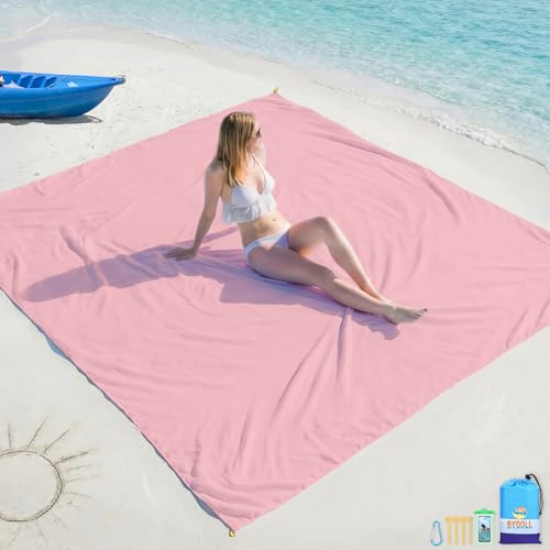 BYDOLL Beach Blanket 10X9 Waterproof Sandproof Suits1-8 Adults Oversized Lightweight Large Blanket Picnic Mat for Beach Sand Free Travel Camping Hiking Picnic