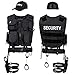 Produktbild Black Snake® SWAT FBI Police Security Kostüm inkl. Einsatzweste, Pistolenholster, Gürtel, Handschellen und Baseball Cap - M/L - SECURITY