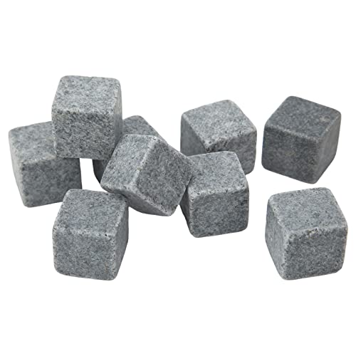 Acouto Whisky Stones, 2 Cm de Granito Whisky Hielo Tarta de Bolsas de Franela de Piedra con Bolsas de Franela, Ideal para papá, Novio Marido, Amigo, Abuelo (9)