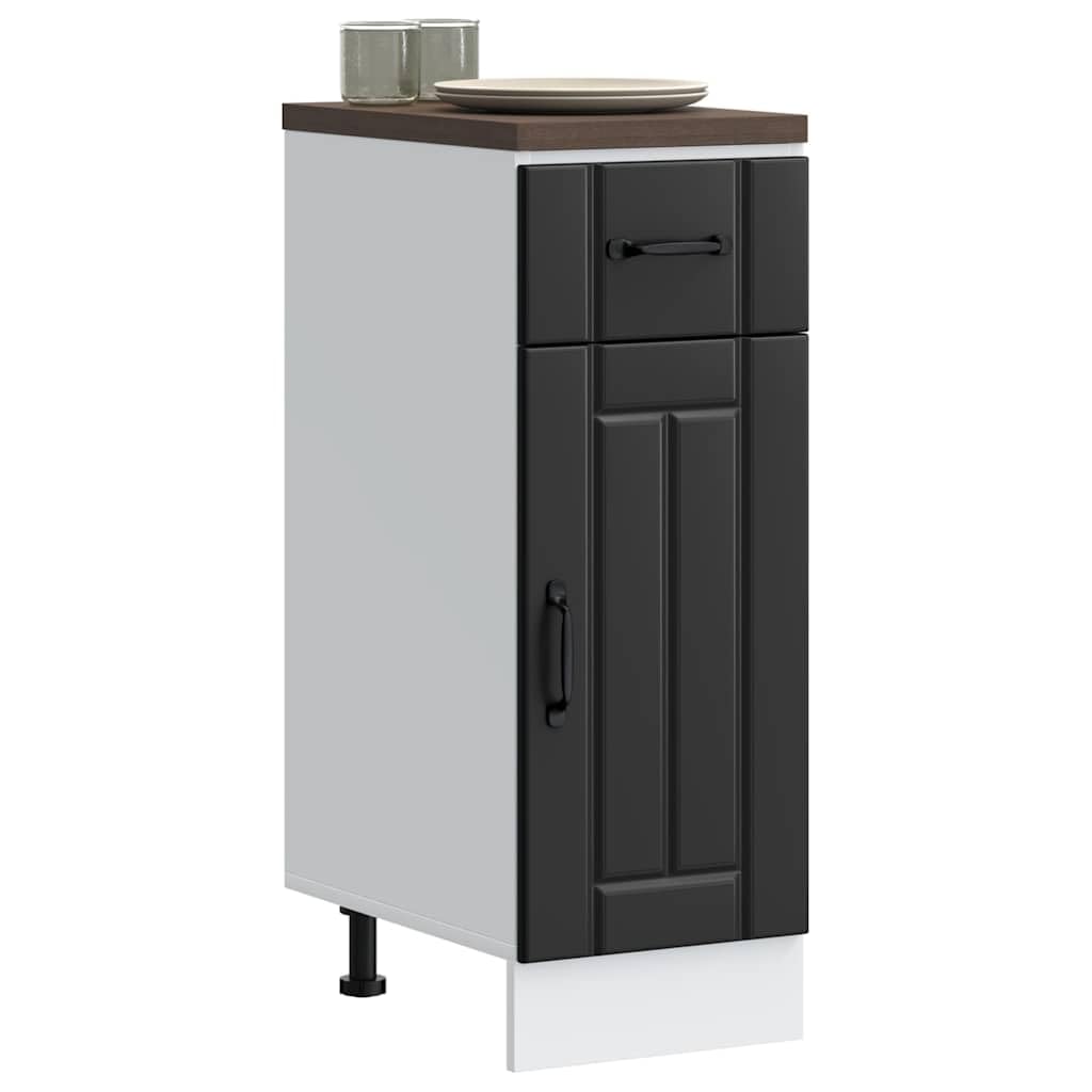 VidaXL Schubunterschrank Lyon, Betongrau, 40x46x81,5 Cm – Mit Schublade & Tür, Aus Holzwerkstoff, Für Küche & Bad