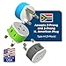 OREI South Africa, Botswana, Namibia Power Plug Adapter with 2 USA Inputs - Travel 3 Pack - Type M (US-10L), Safe Grounded Use with Cell Phones, Laptop, Camera Chargers, CPAP, and More